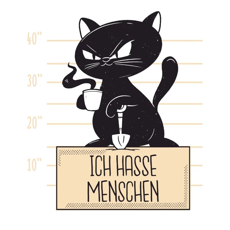 Katze Ich hasse Menschen