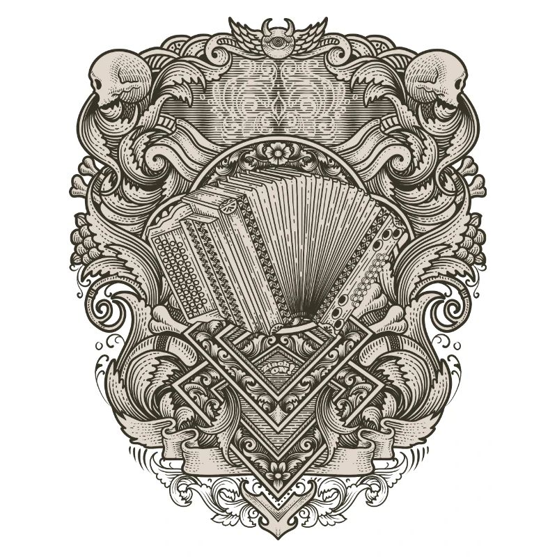 Styrian Harmonica Vintage Illu | ZiachON!