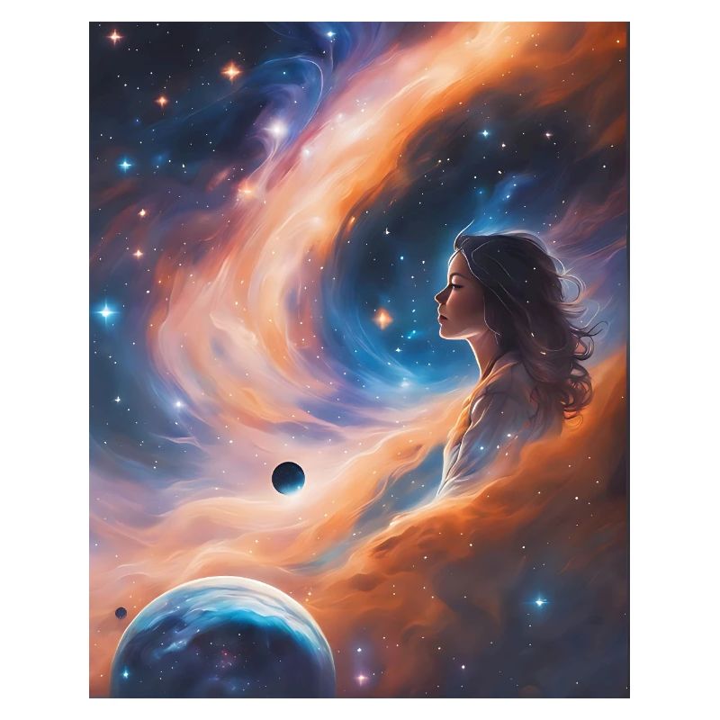 Goddess transcends in stardust