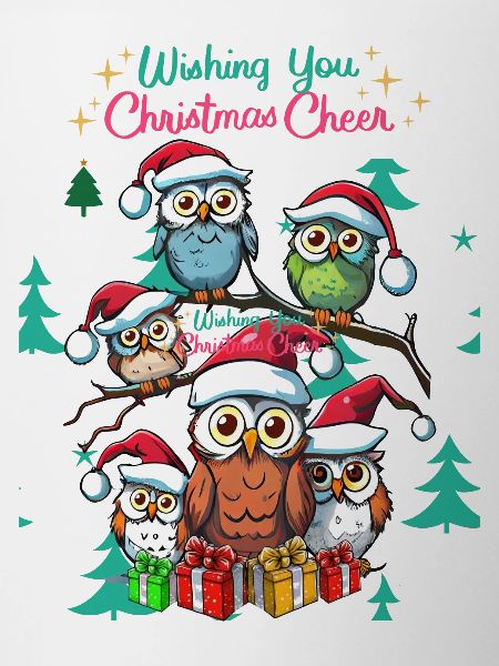 Festive Owl Christmas Cheer Design