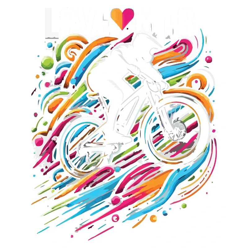 Design vibrant d’éclaboussures de vélo de montagne