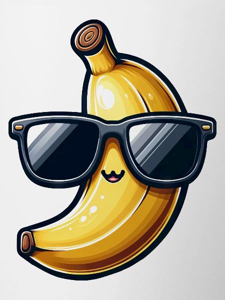 Cool banana with sunglasses design