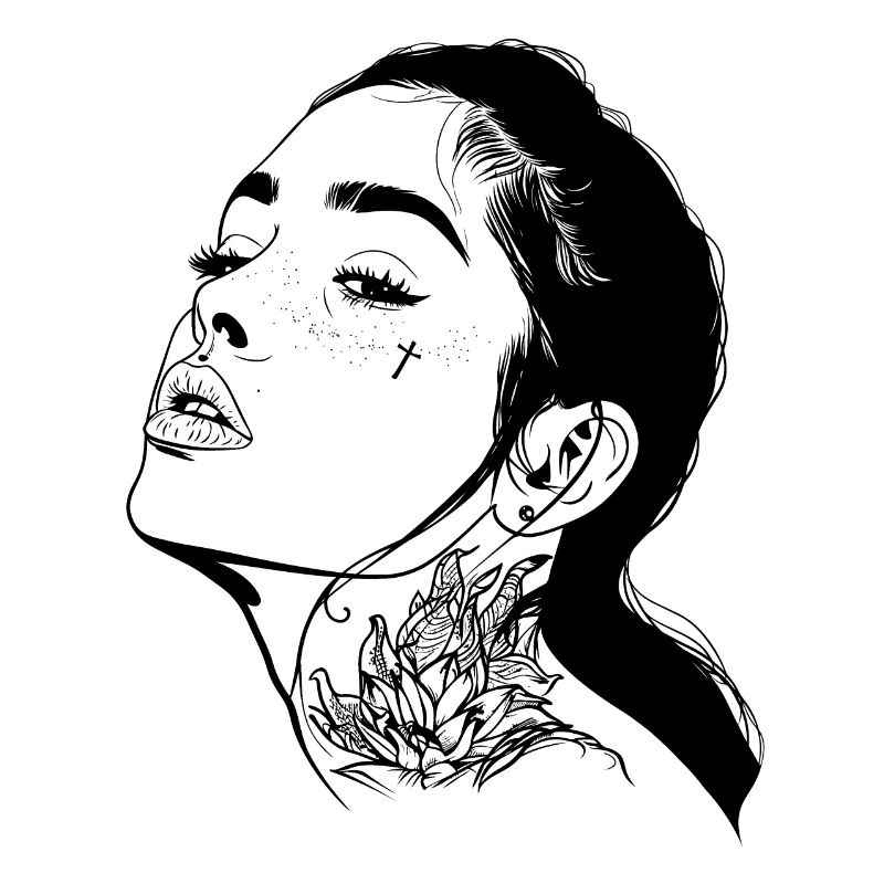Tattoo Mädchen Porträt