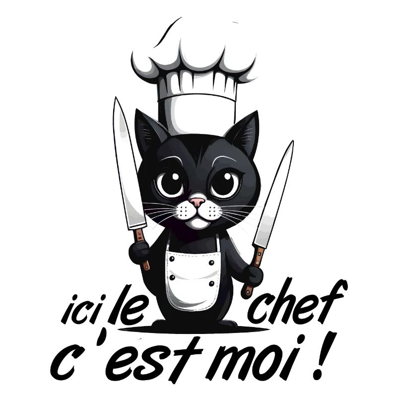 I'm the chef here! Cat Humor Chef Kitchen