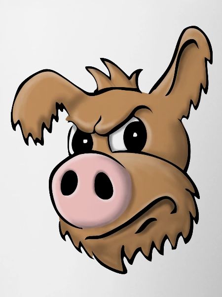 Pig dog skeptical