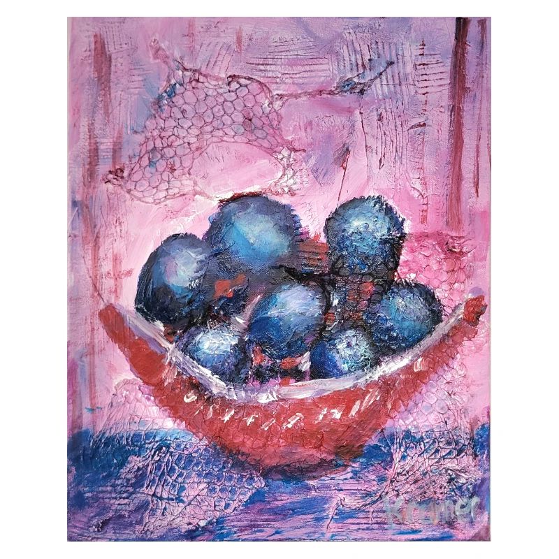 Myrtilles sur fond pastel