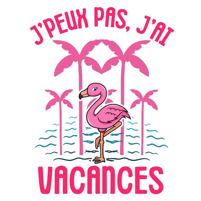 Flamant rose vacances été