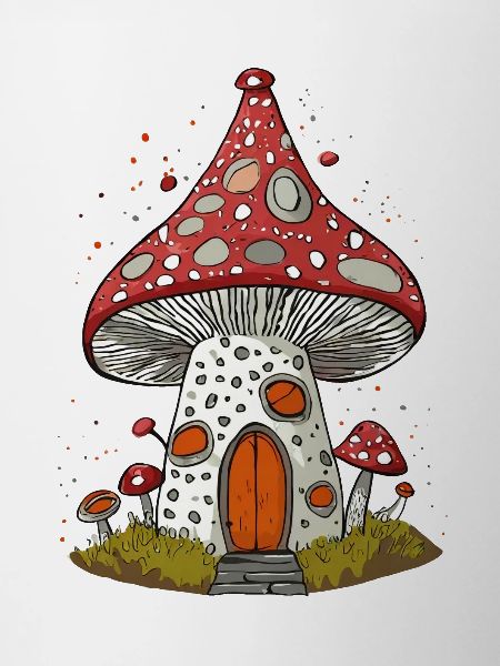 Maison champignon imaginative