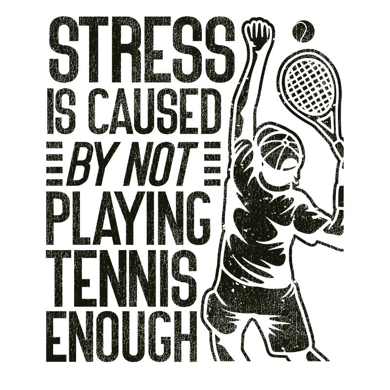 Funny Tennis Player Racket Stress