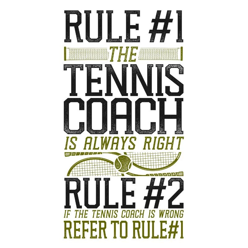 Funny Tennis Player Racket Coach
