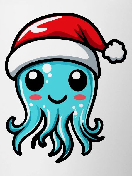 Méduse Noël mignon