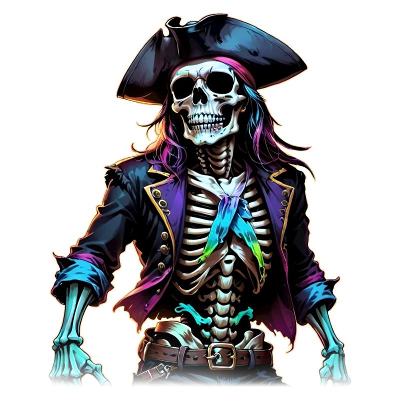 Pirate Skeleton Illustration