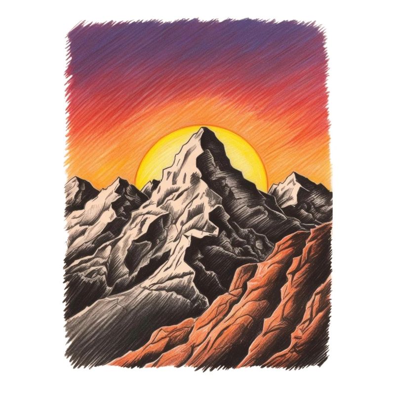 Montagne coucher de soleil