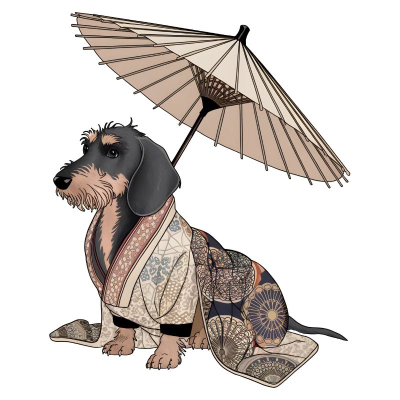 Teckel à poil dur Teckel japonais. Teckel