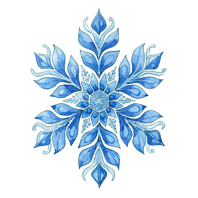 Un flocon de neige en hiver