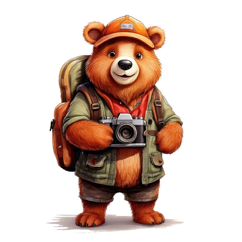 A bear while traveling