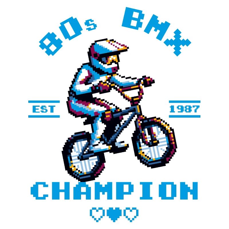 80s BMX Retro Pixel Art Shir