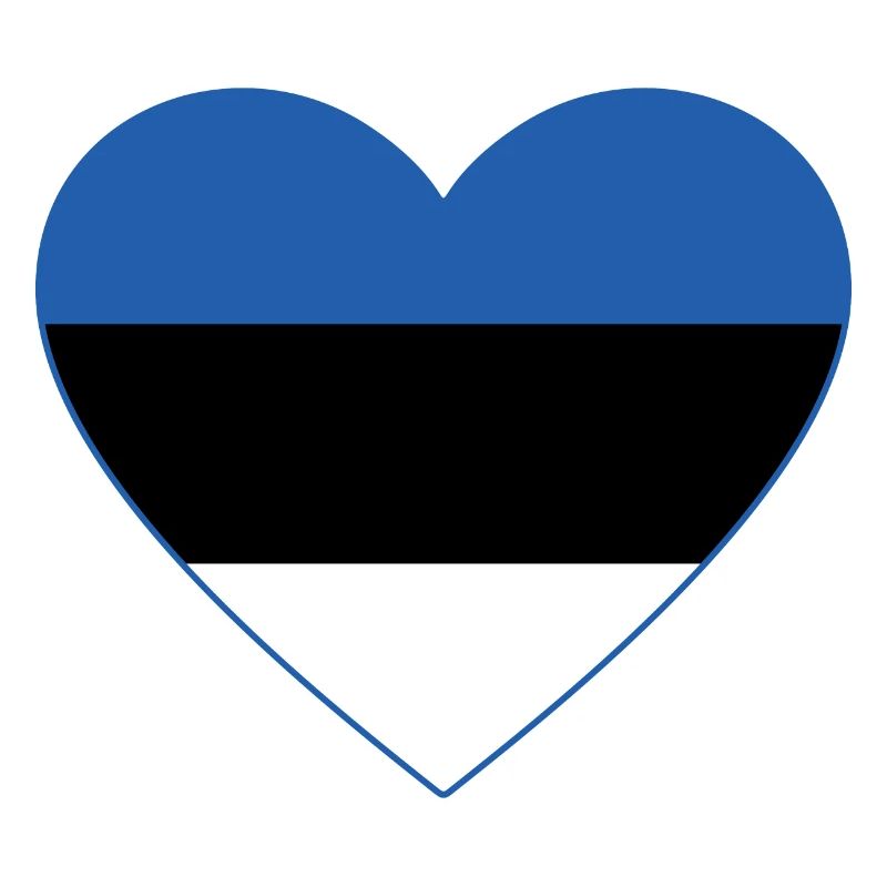 Cœur de drapeau de l’Estonie