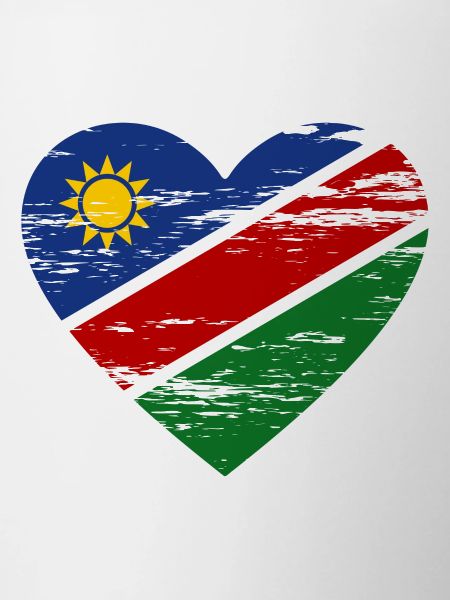 Namibia flag heart used
