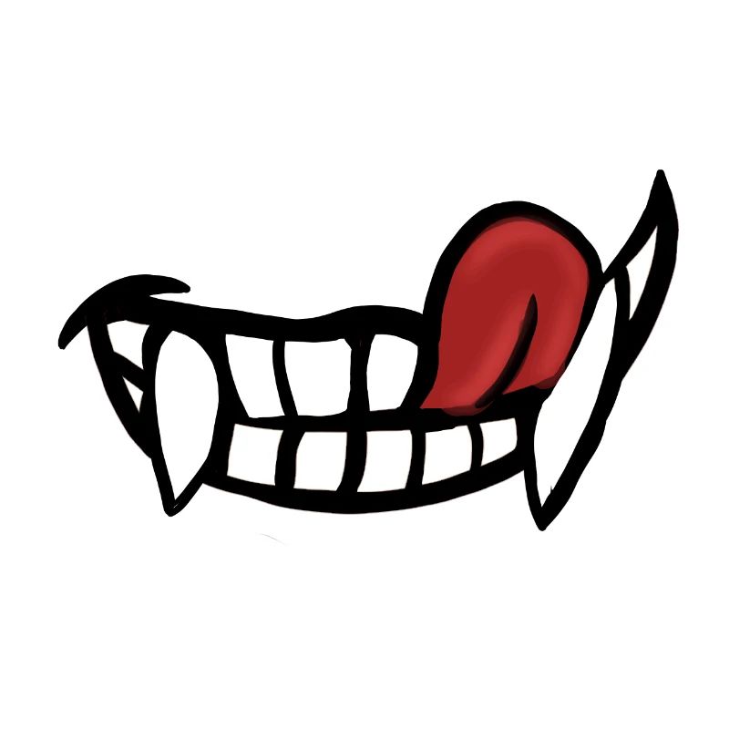 Vampire smile grimaces comic