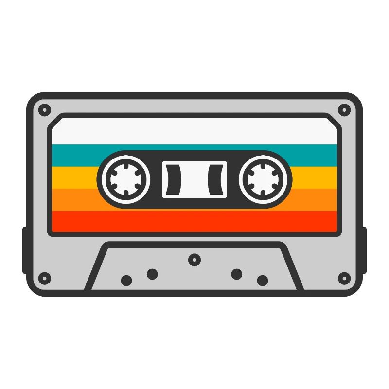 Cassette Cassette Rétro Vintage Mixtape icône symbole.
