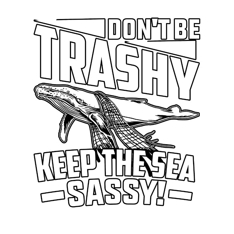 Ne soyez pas trash gardez la mer impertinente