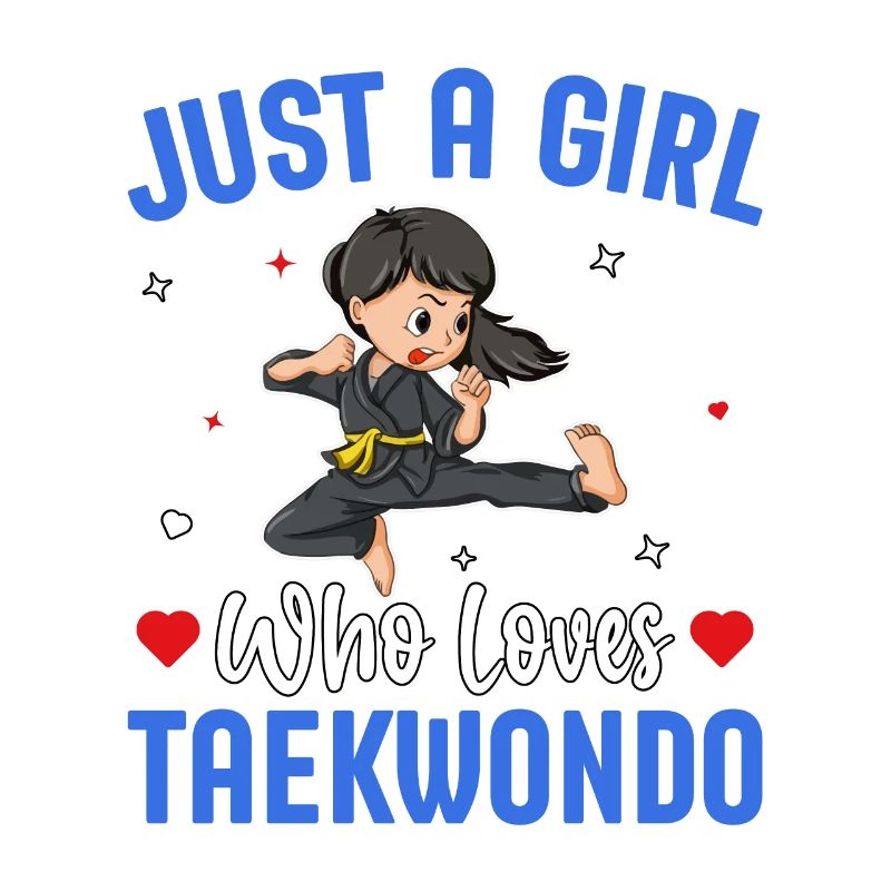 Nur ein Mädchen, das Taekwondo liebt