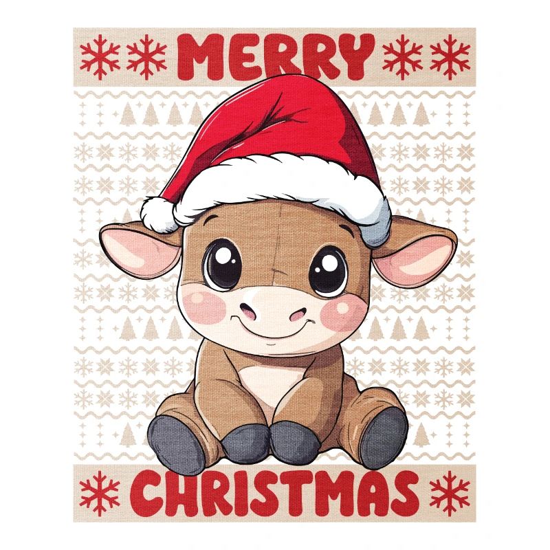 Taureau Noël mignon Noël mignon Noël