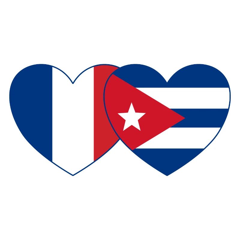 France Coeur de drapeau cubain