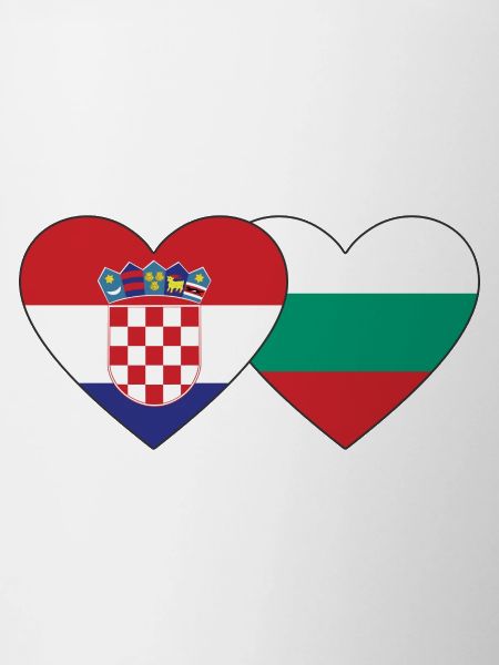 Croatia Bulgaria Flag Heart