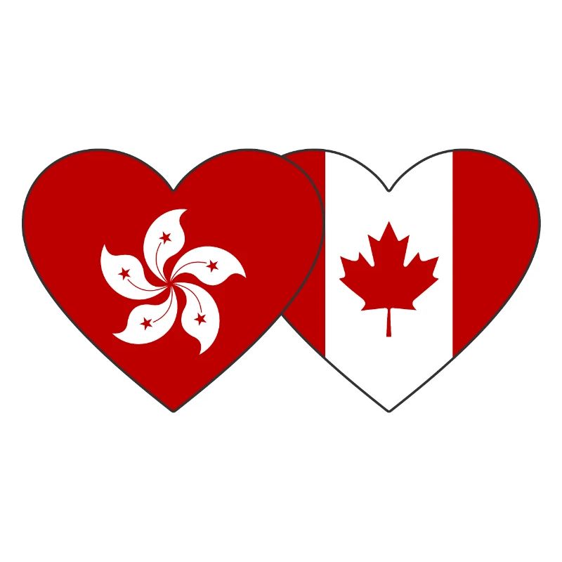 Hong Kong Canada Flag Heart
