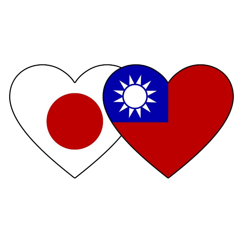 Japon Cœur de drapeau de Taïwan