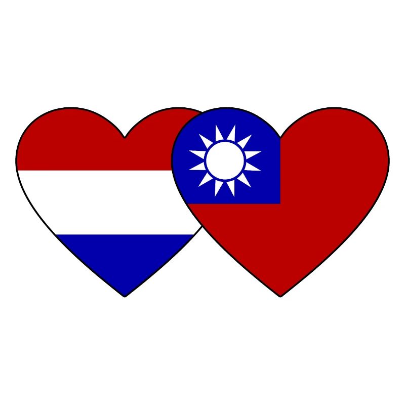 Cœur de drapeau de Taïwan