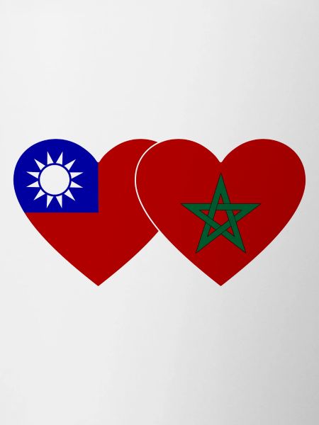 Taiwan Morocco Flag Heart