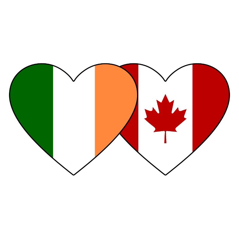 Irlande Canada Flag Heart