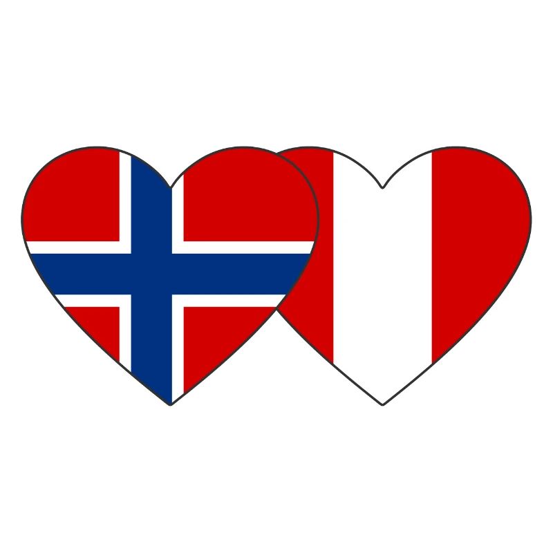 Norvège Pérou Drapeau du Cœur