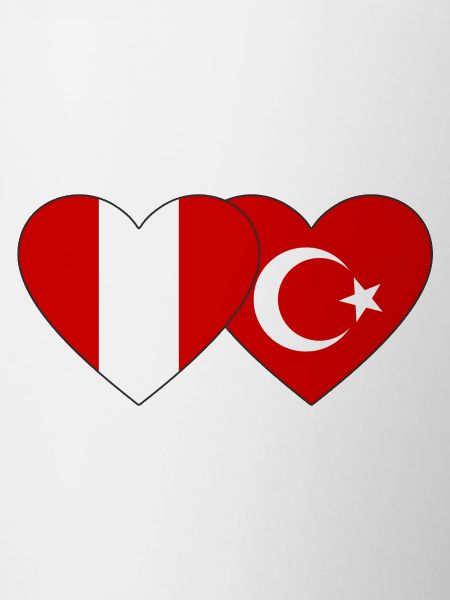 Peru Turkey Heart Flag