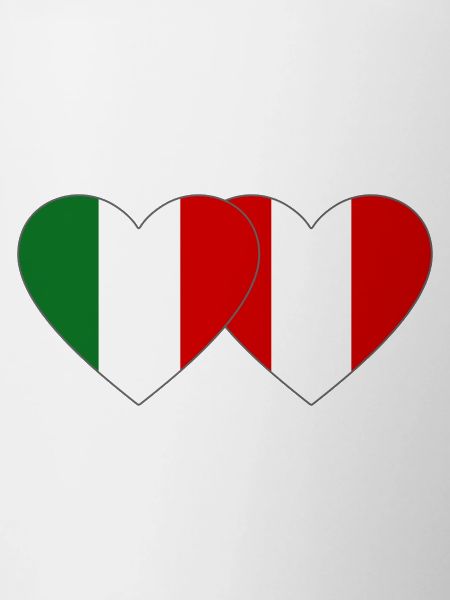 Italy Peru Heart Flag