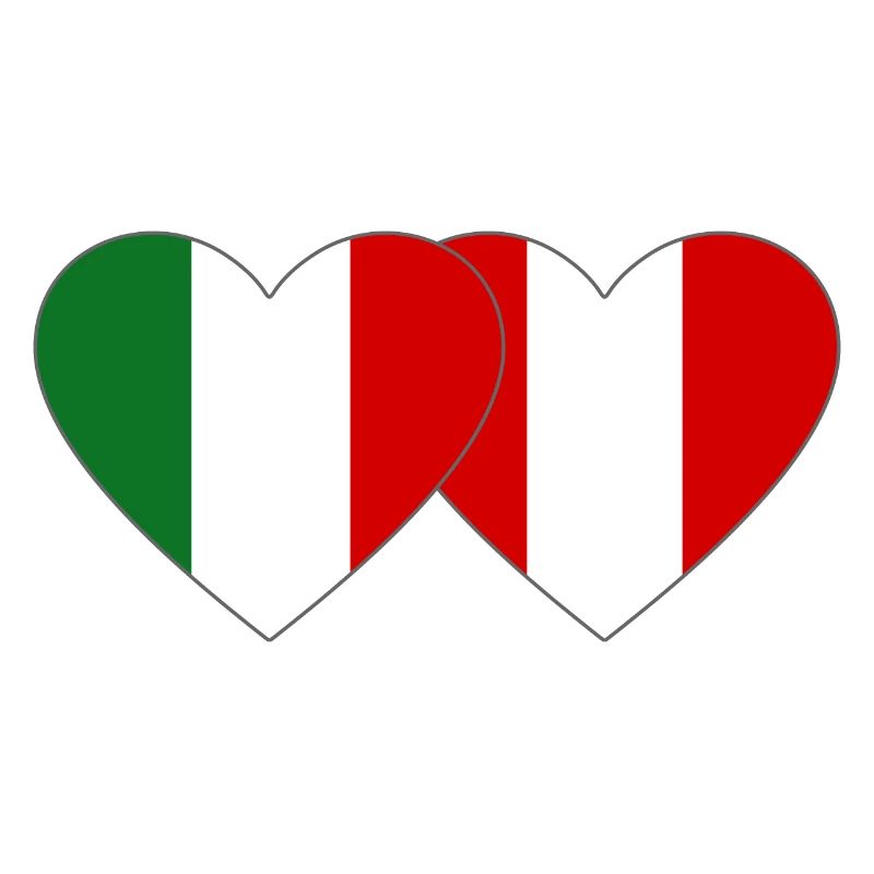 Italie Pérou Drapeau du Cœur