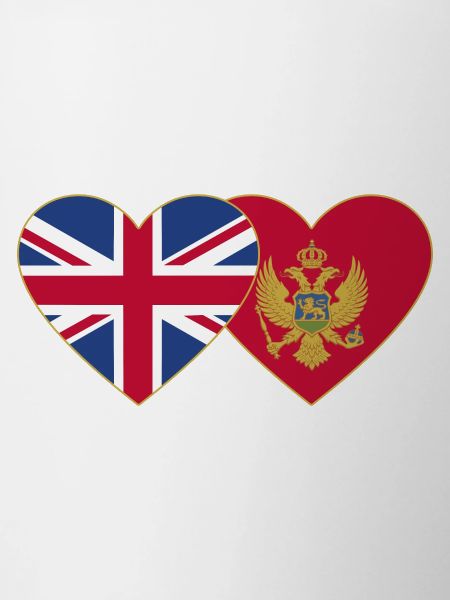 Angleterre Monténégro drapeau