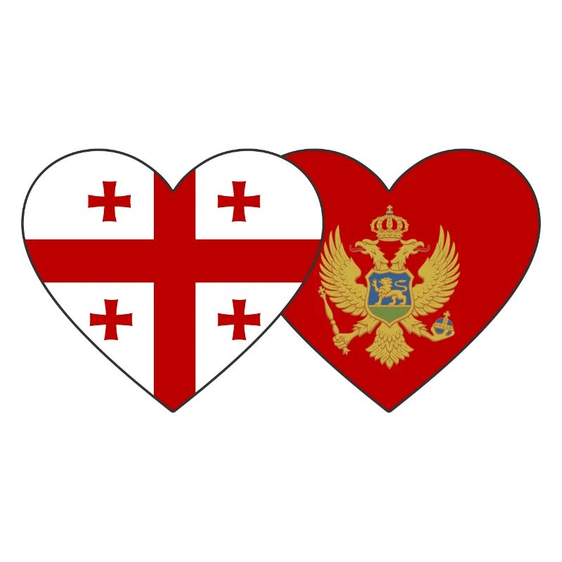 Géorgie Monténégro drapeau