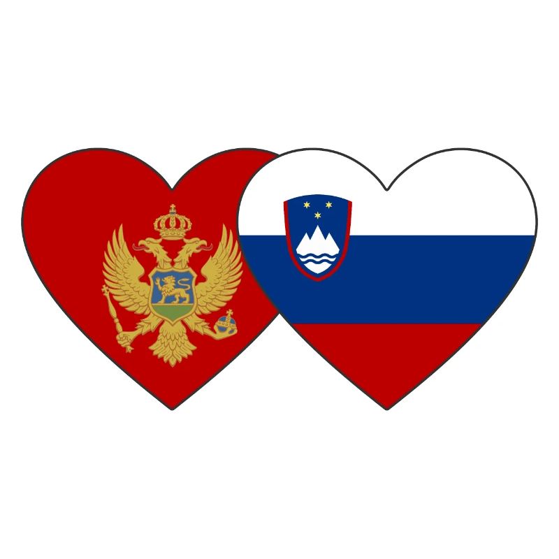 Monténégro Slovénie Drapeau