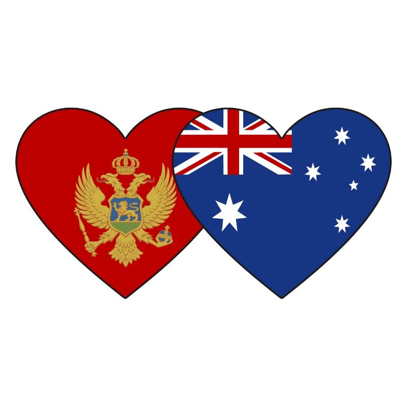 Monténégro Australie Drapeau