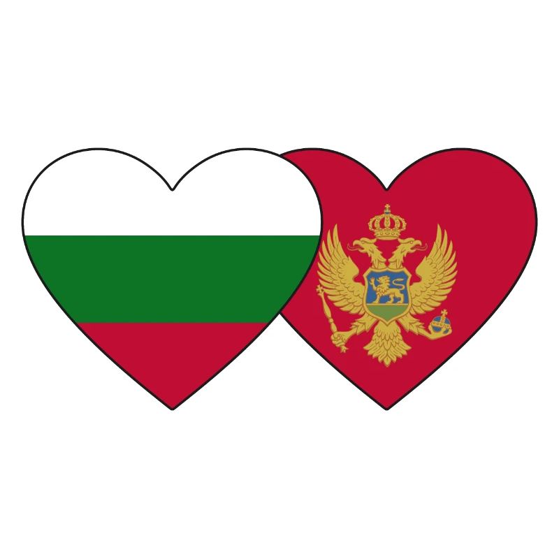 Bulgarie Monténégro drapeau