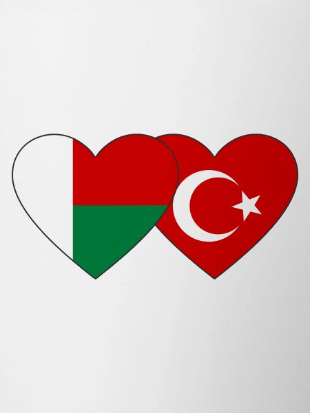 Madagascar Turkey Flag Heart