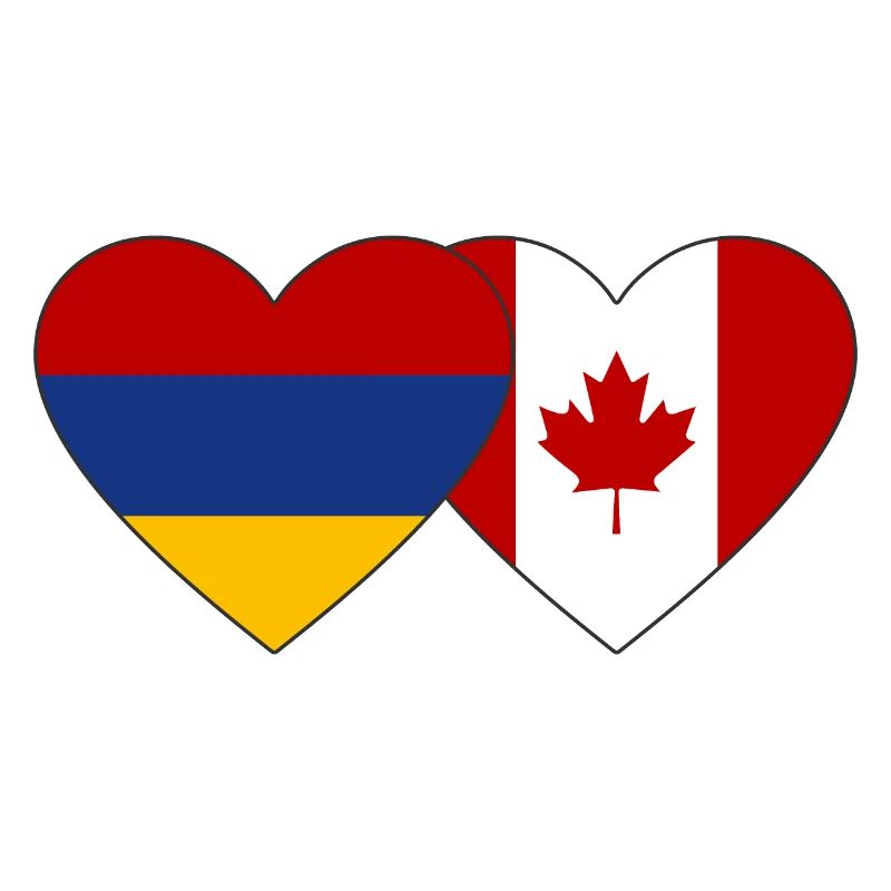 Arménie Canada Flag Heart
