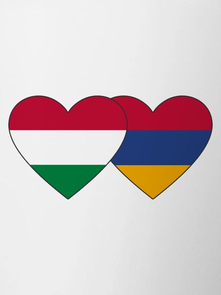 Hungary Armenia Flag Heart