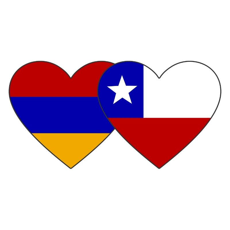 Arménie Chili Drapeau Coeur