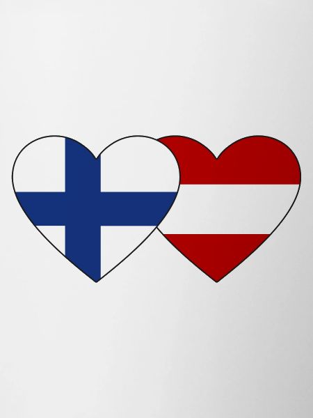 Finland Austria Flag Heart