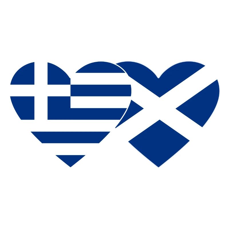 Grèce Écosse Flag Heart